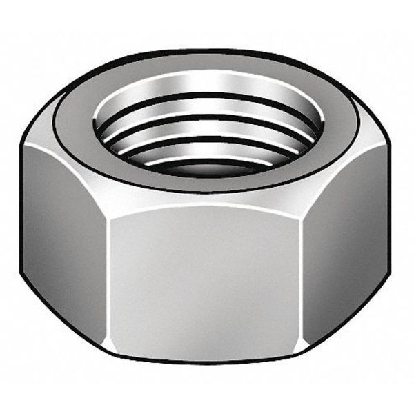 Hex Nut, M7-1.00, Brass, Not Graded, Plain, 5.50 mm Ht, 25 PK