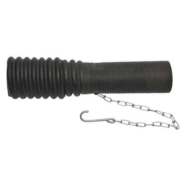 Oval Tail Pipe Adapter, Rubber, 3in
