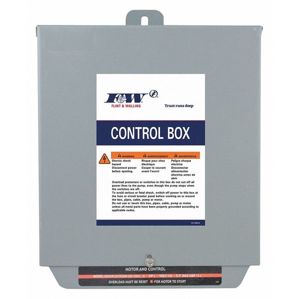 Motor/Pump Control Box, 1 Phase, 230V, 4.7A