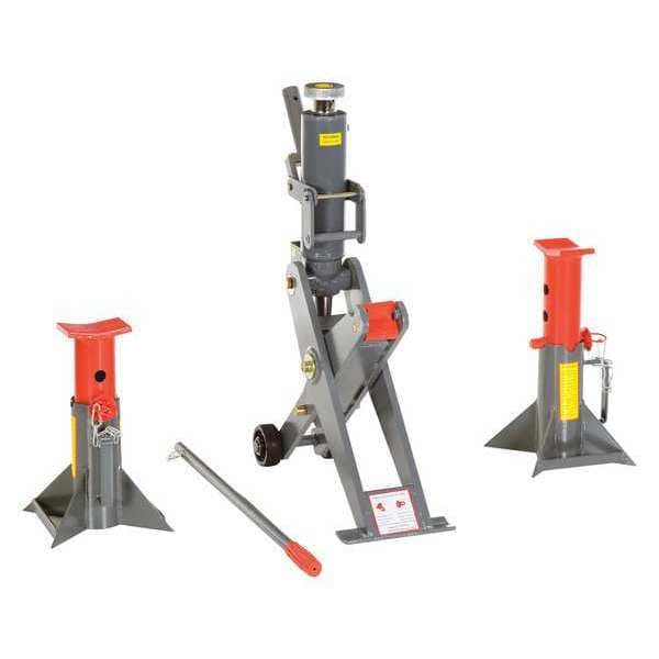 4 tons Manual Hydraulic Jack 16 in Max. Lifting H., 2.25 in Min. Lifting H
