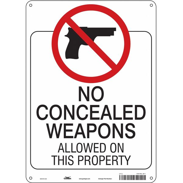 Safety Sign, 14 in Height, 10 in Width, Aluminum, Vertical Rectangle, English, 449L21