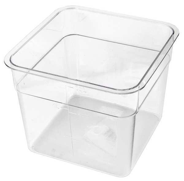 Round Storage Container, Clear, 7-1/4