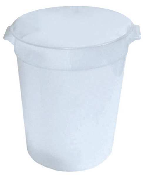 Round Storage Container, White, 8qt.