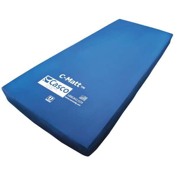 Mattress, Navy/Gray, 6 inH, Fire Protection