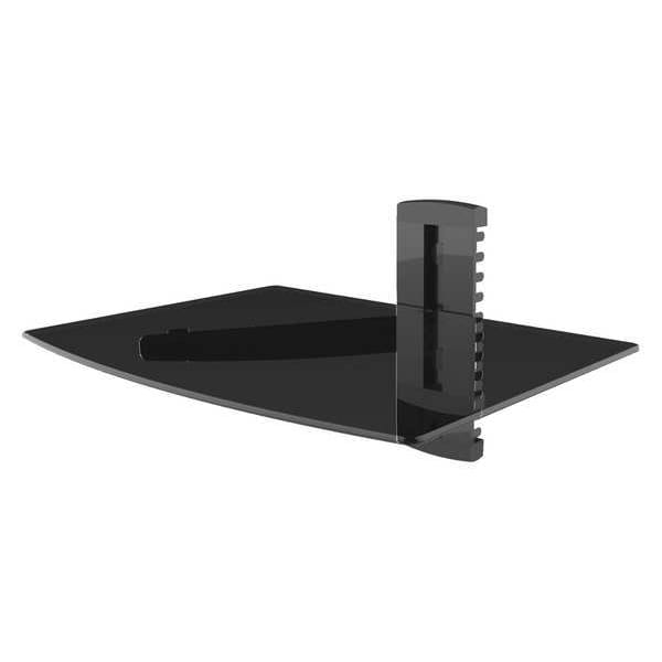 Fixed Wall Mount Equipment Shelf, for use with TV Mounts