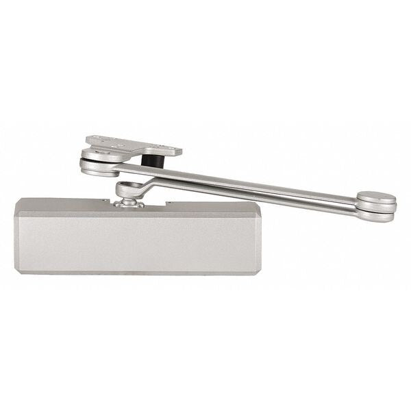 Manual Hydraulic Stanley QDC 300 Door Closer Heavy Duty Interior and Exterior, Silver