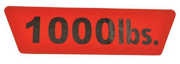 Capacity Label, 1000lb.