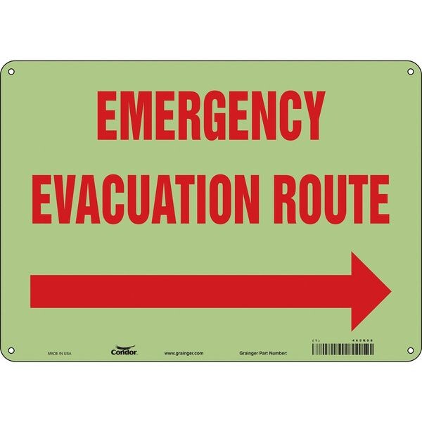 Safety Sign, 10 in Height, 14 in Width, Polyethylene, Horizontal Rectangle, English, 465R08
