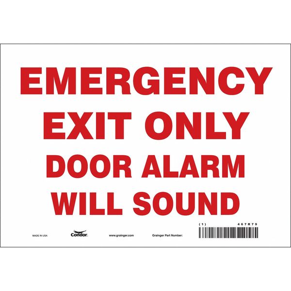 Safety Sign, 7 in x 10 in, Vinyl