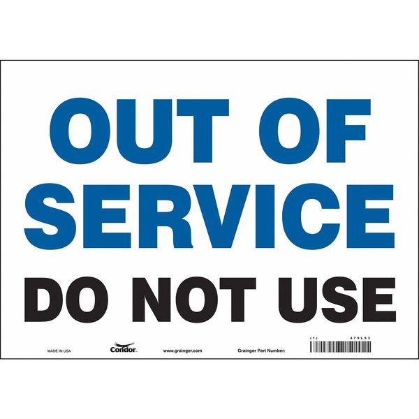 Safety Sign, 10 in Height, 14 in Width, Magnetic Vinyl, Horizontal Rectangle, English