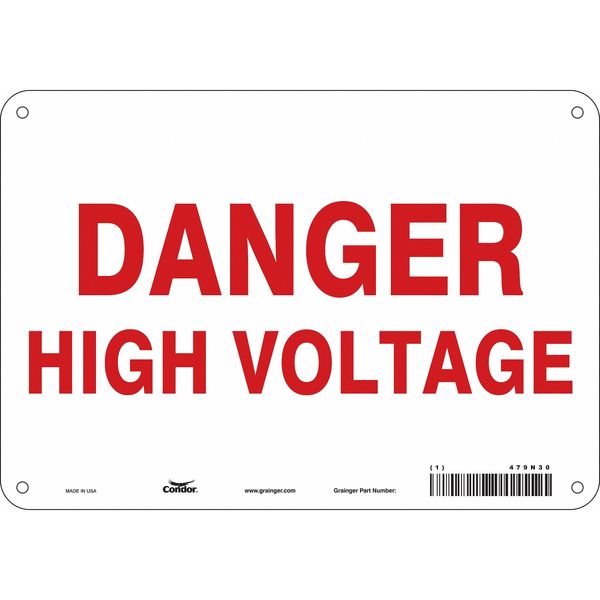 Safety Sign, 7 in Height, 10 in Width, Aluminum, Vertical Rectangle, English, 479N30