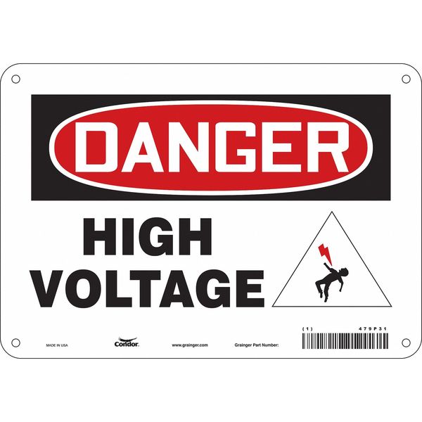 Safety Sign, 7 in Height, 10 in Width, Aluminum, Vertical Rectangle, English, 479P31