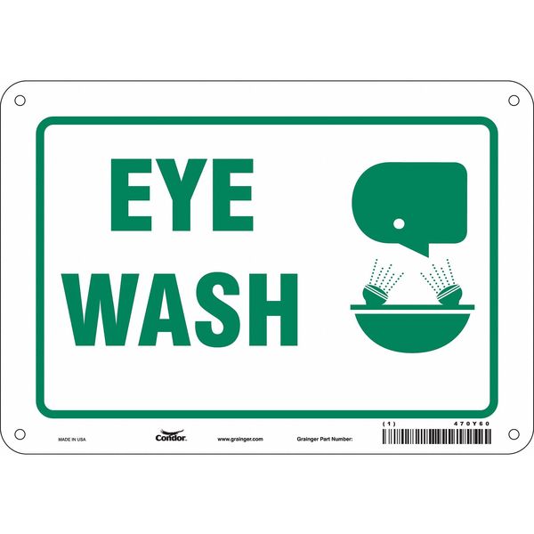 Safety Sign, 7 in Height, 10 in Width, Aluminum, Vertical Rectangle, English, 470Y60