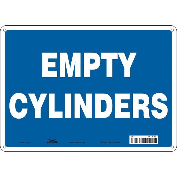 Safety Sign, 10 in Height, 14 in Width, Fiberglass, Horizontal Rectangle, English, 471M19