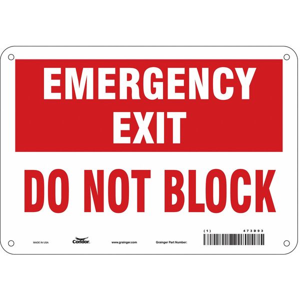 Safety Sign, 7 in Height, 10 in Width, Aluminum, Vertical Rectangle, English, 473D93