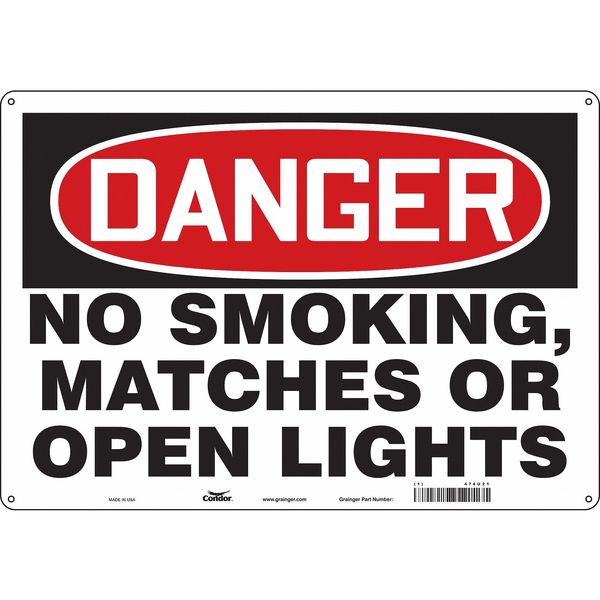 Safety Sign, 14 in H, 20 in W, Horizontal Rectangle, English, 474U21
