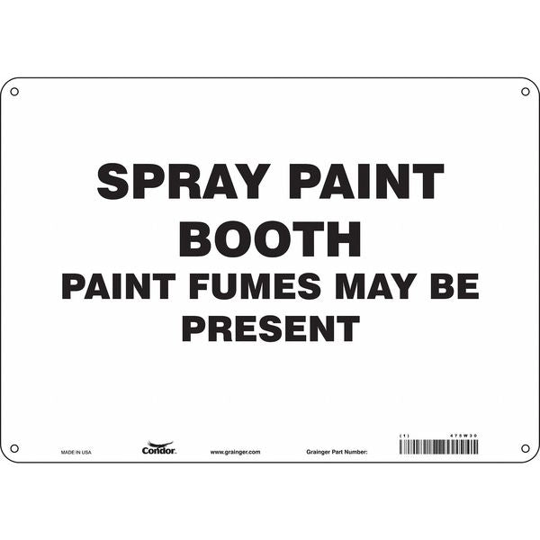 Safety Sign, 10 in Height, 14 in Width, Aluminum, Horizontal Rectangle, English, 475W30