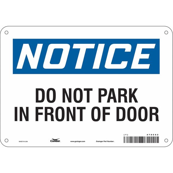 Safety Sign, 7 in x 10 in, Aluminum, 478C62