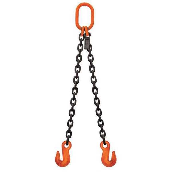 Chain Sling, 3/8in Size, 8 ft L, DOG Sling