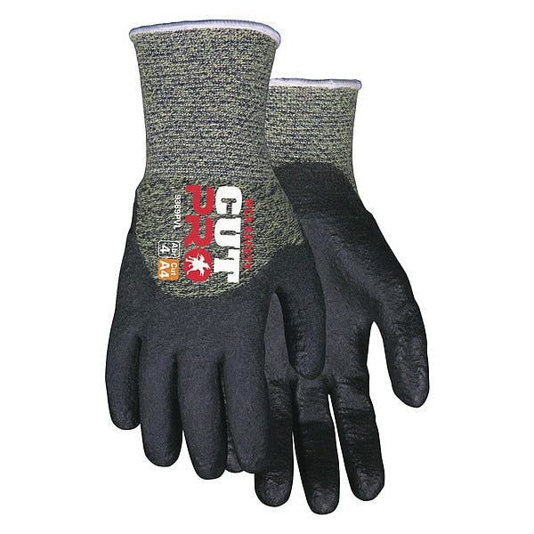 Cut Resistant Coated Gloves, A4 Cut Level, HPT, L, 1 PR