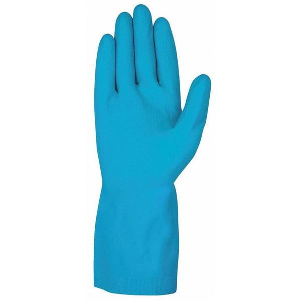 Coated Gloves, L, Blue/Blk/Gray, Unlined, PR