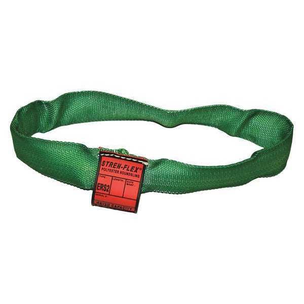 Round Sling, Endless, Green, 3 ft. L