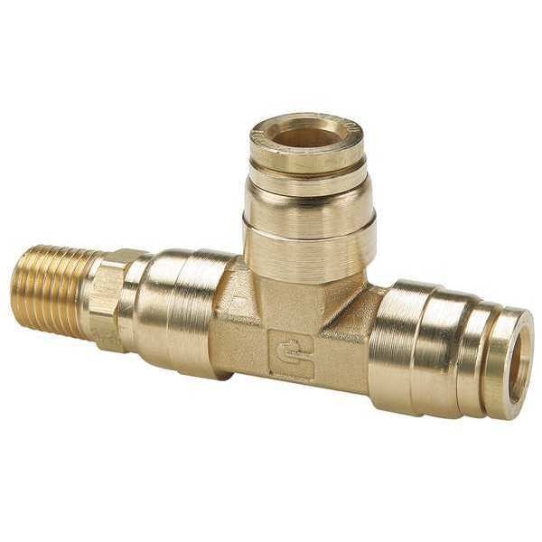 Swivel Male Run Tee, Brass, 1.27 in. L