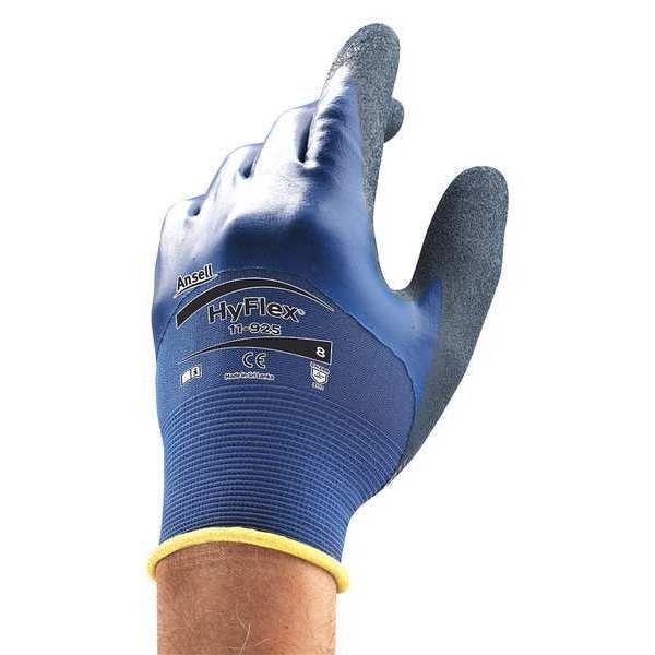 Nitrile Coated Gloves, 3/4 Dip Coverage, Blue, 7, PR