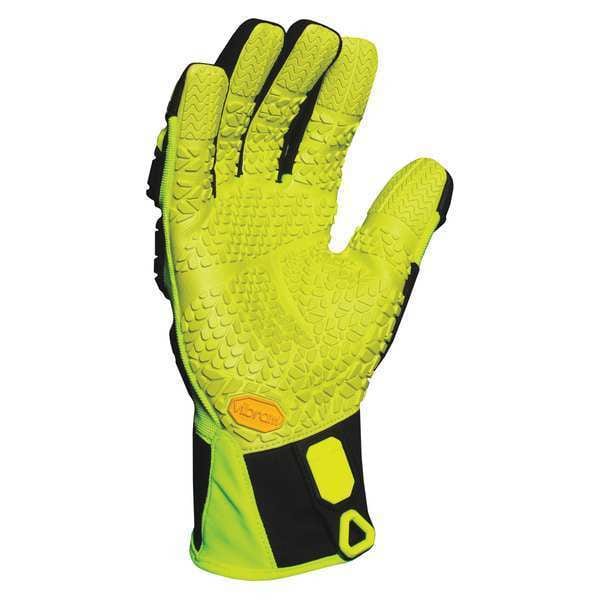 Anti-Vibration Gloves, XL, Grn/Blk/Yllw, PR