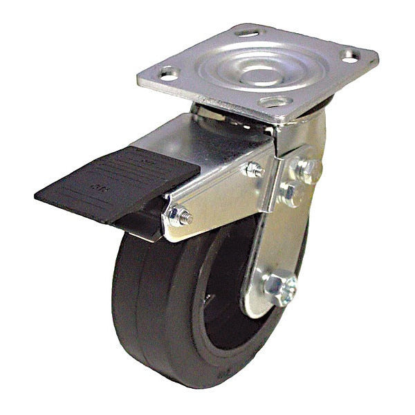 NSF-Listed Plate Caster, 550 lb. Ld Rating, Roller