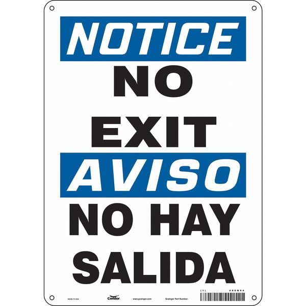 Safety Sign, 14 in x 10 in, Aluminum