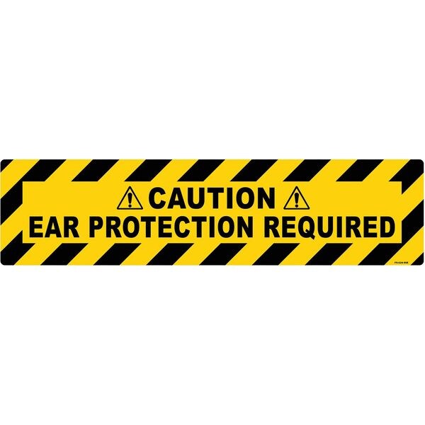 Anti-Slip Floor Sign, 6 in H, 24 in W, Vinyl, Horizontal Rectangle, English, FS-624-908
