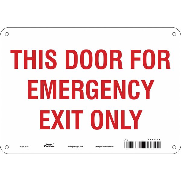 Safety Sign, 7 in x 10 in, Aluminum