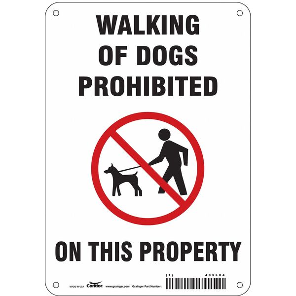 Safety Sign, 10 in Height, 7 in Width, Aluminum, Horizontal Rectangle, English, 485L04