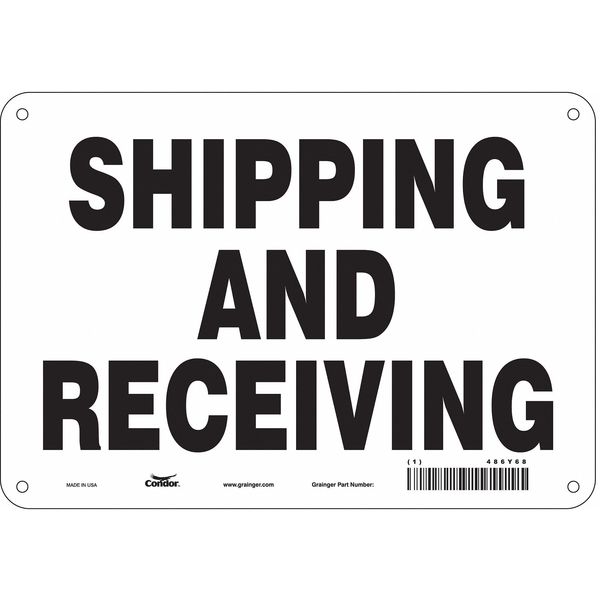 Safety Sign, 7 in Height, 10 in Width, Aluminum, Vertical Rectangle, English, 486Y68