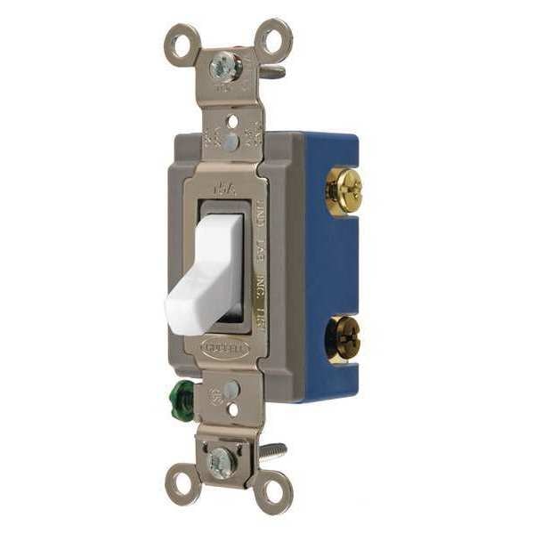 Wall Switch, White, 1/2 HP, 3-Way Switch