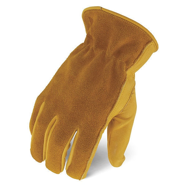 Leather Palm Gloves, Tan, Size M, PR
