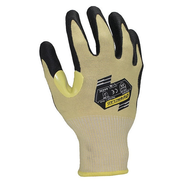 Cut Resistant Coated Gloves, A3 Cut Level, Nitrile, L, 1 PR