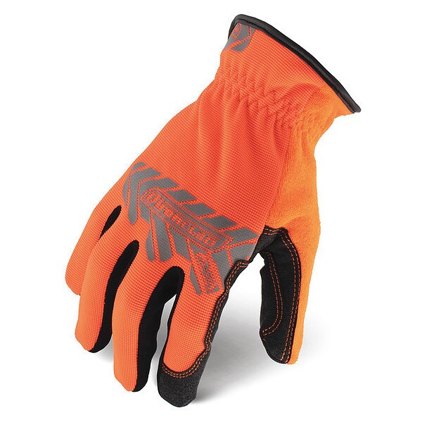 Hi-Vis Mechanics Touchscreen Gloves, S, Orange, Single Layer, Polyester