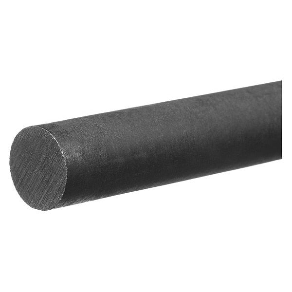 Black Acetal Plastic Rod 5 ft L, 1 1/8 in Dia.