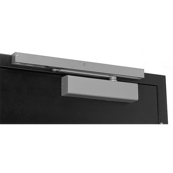 Manual Hydraulic Norton 8500 Door Closer Heavy Duty Interior and Exterior, Silver