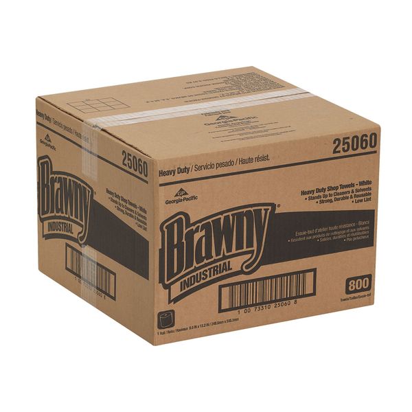 Dry Wipe Roll, Jumbo Perforated Roll, Heavy Absorbency, 9 3/4 x 13 1/4 in, 800 Sheets, White