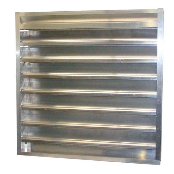 Combo Louver Damper, Adj, 35-1/2 H, Alum