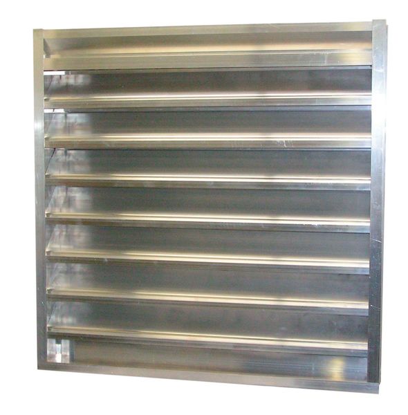 Combo Louver Damper, Adj, 41-1/2 H, Alum