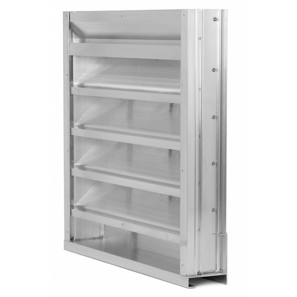 Combo Louver Damper, Adj, 23-1/2 H, Alum