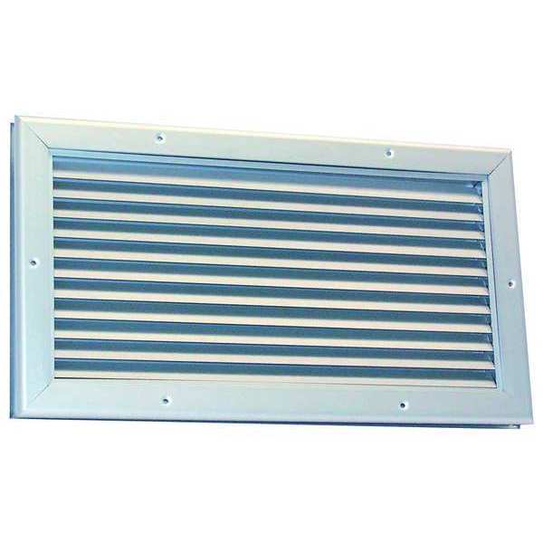 Door Louver, 6-1/8 H, 12-1/4W, Aluminum