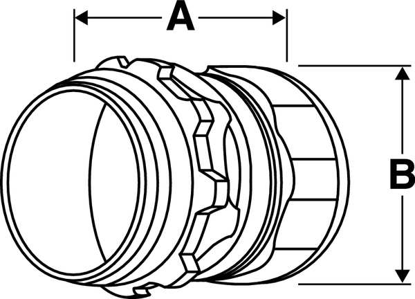 Non Insulated Compresion Connector, 4 In.