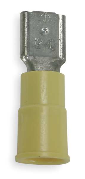 Scotchlok Female Disconnect, Yellow, 12-10AWG, PK50