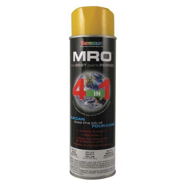 Spray Paint, Safety Yellow, Gloss, 16 oz