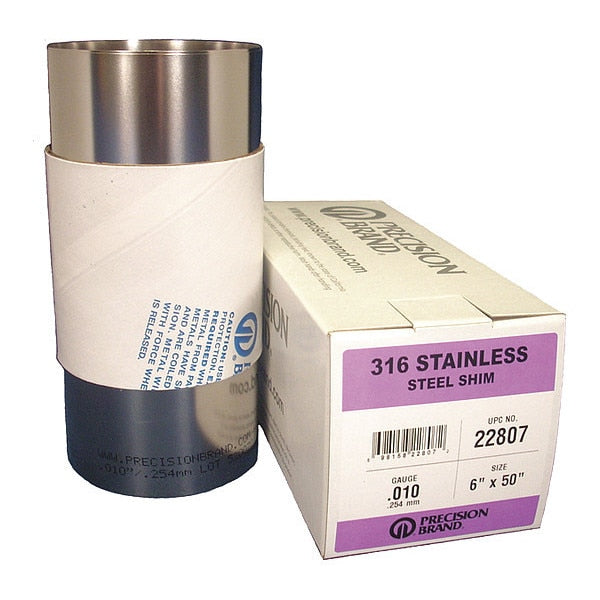 Shim Stainless Steel 316, .010 x 12 x 50